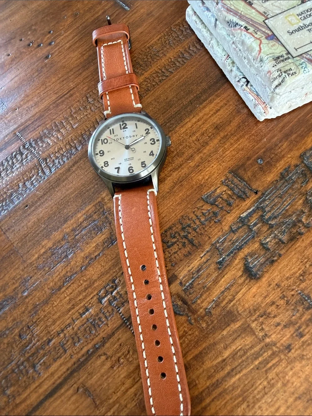 Tokyobay Watch w Brown Leather Band